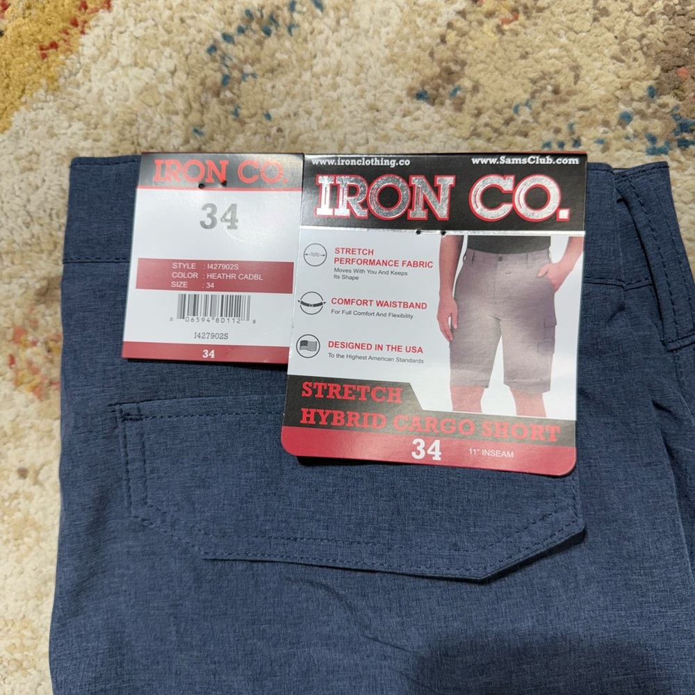 Men's Stretch Hybrid Cargo Shorts - Heather Cadet